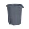 Toter 55 gal Round Institutional Plastic Can, Dark Gray Granite RND55-B0149 - alternate 7